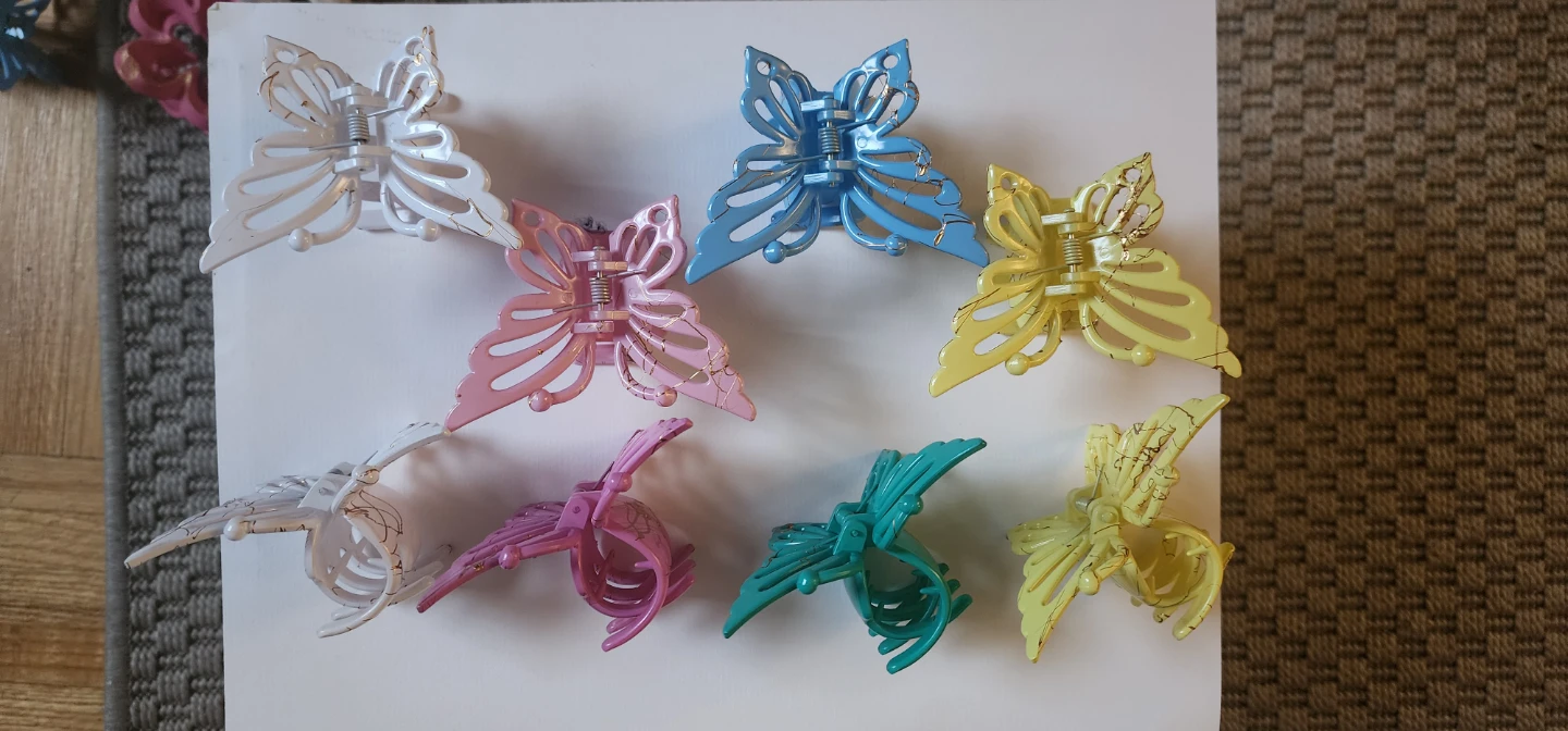 Set of 8 Butterfly Hair Claw Clips - photo 5