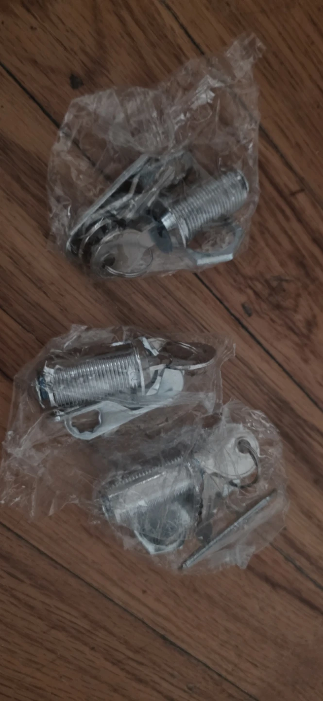 Lot of 3 Chrome Utility Cabinet Locks with Keys