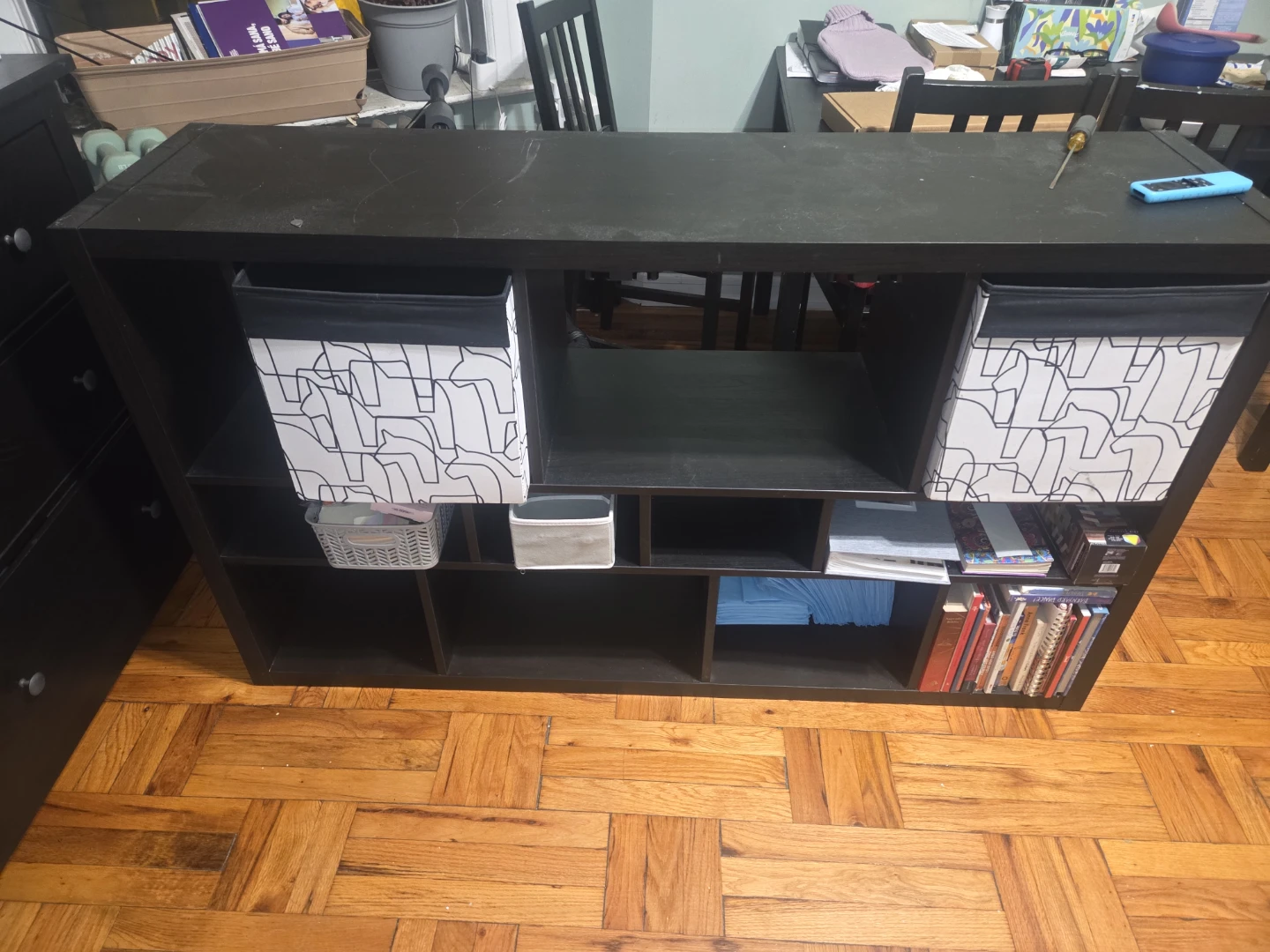 Dark Brown Cube Storage Shelf Unit