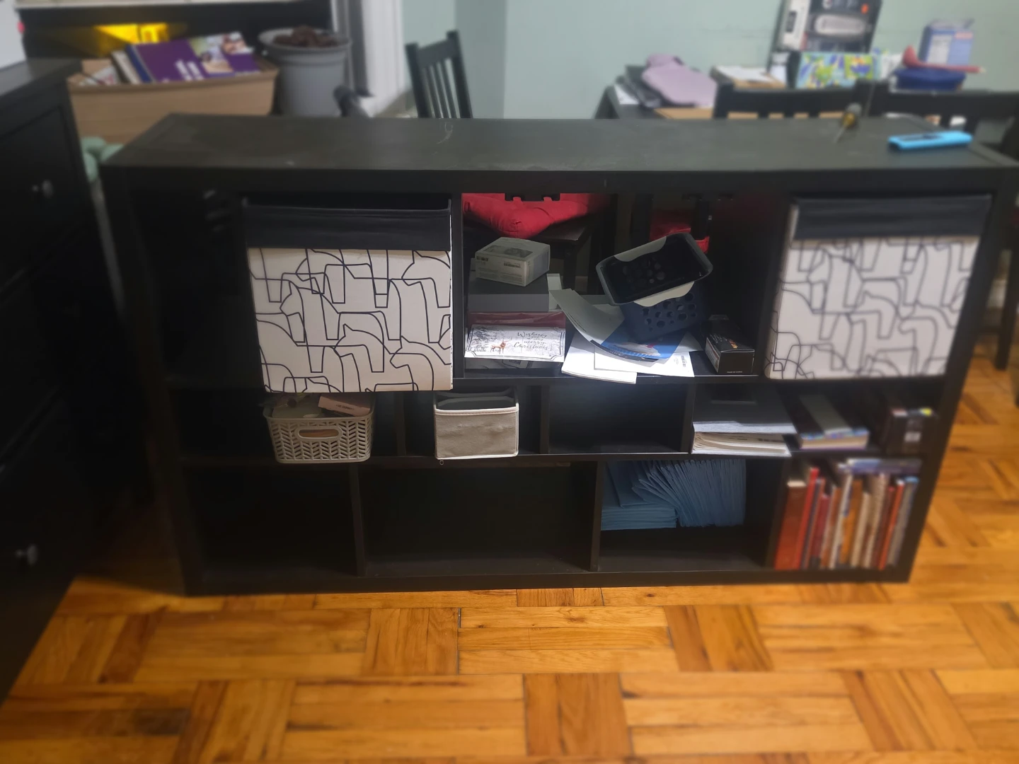 Dark Brown Cube Storage Shelf Unit - photo 2