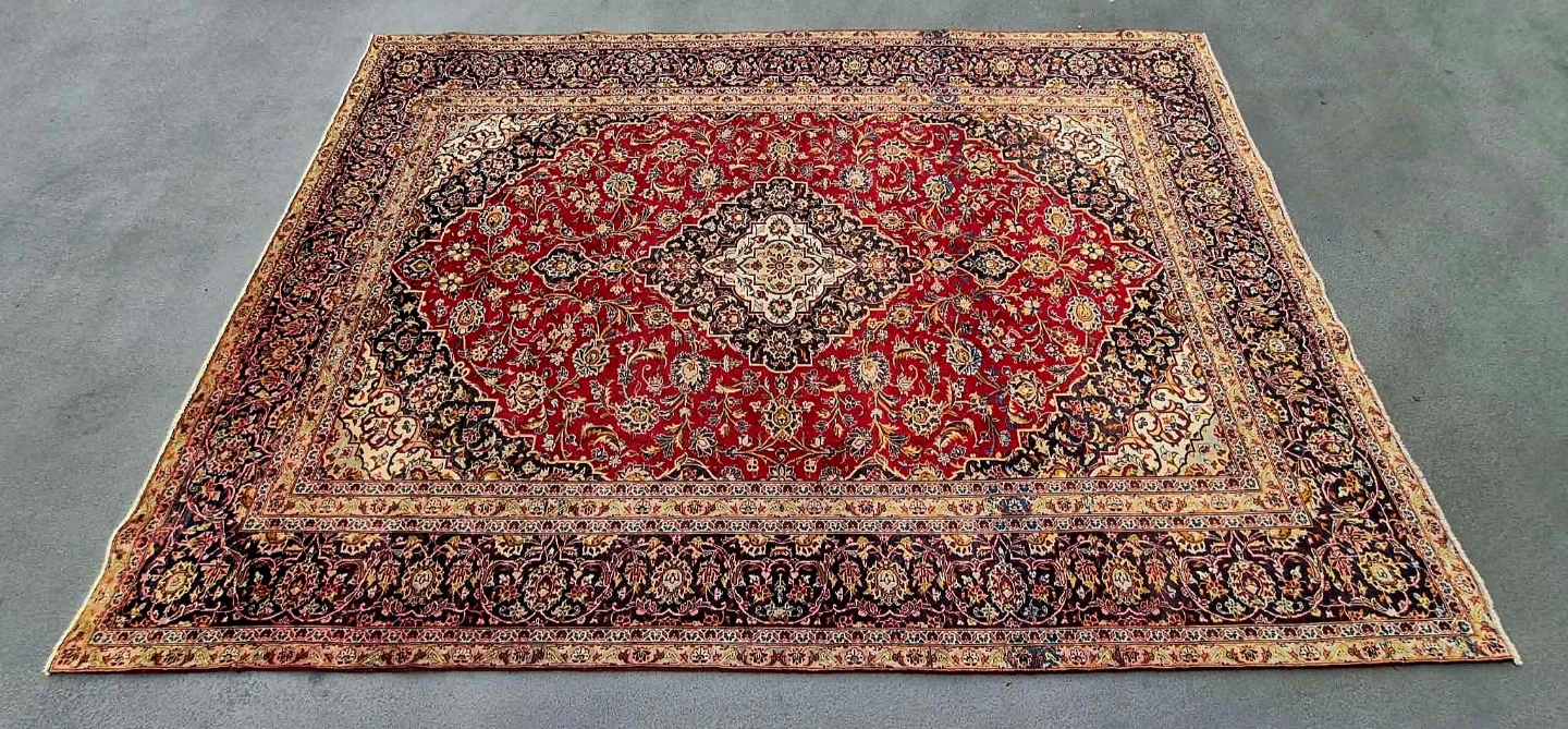 Rare Large Hand Woven Kashan Carpet Area Rug From Iran - photo 4