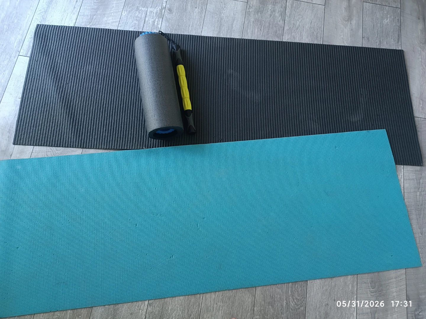 Yoga Mat and Foam Roller Set