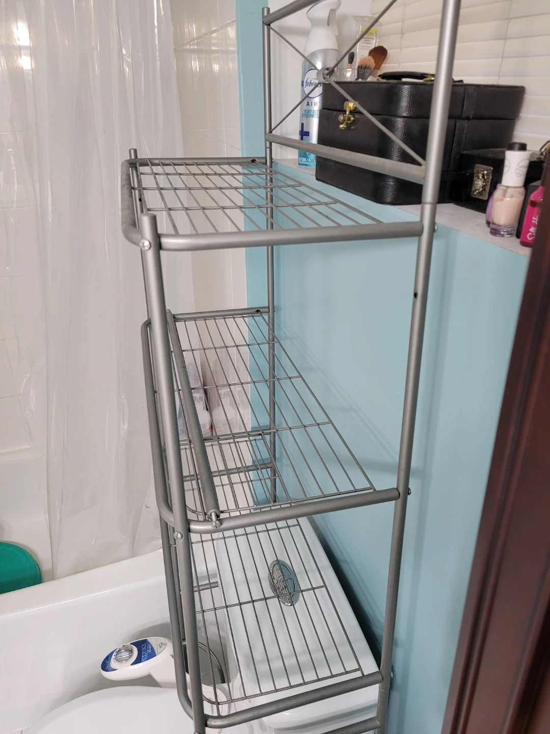 Silver 3-Tier Over-the-Toilet Shelf