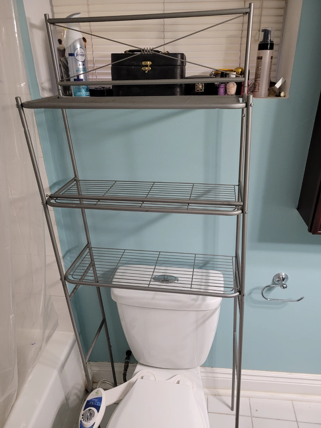 Silver 3-Tier Over-the-Toilet Shelf - photo 2