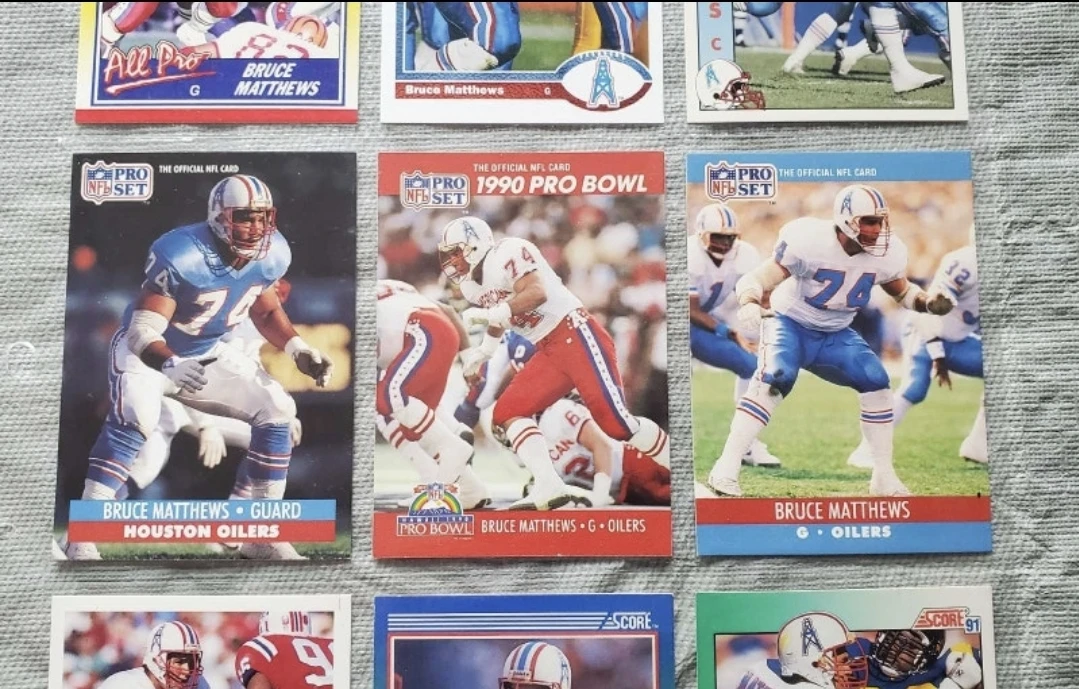 9 Card NFL HOF Bruce Matthews - photo 3