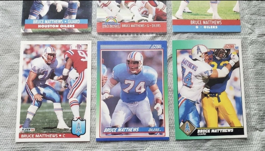 9 Card NFL HOF Bruce Matthews - photo 4