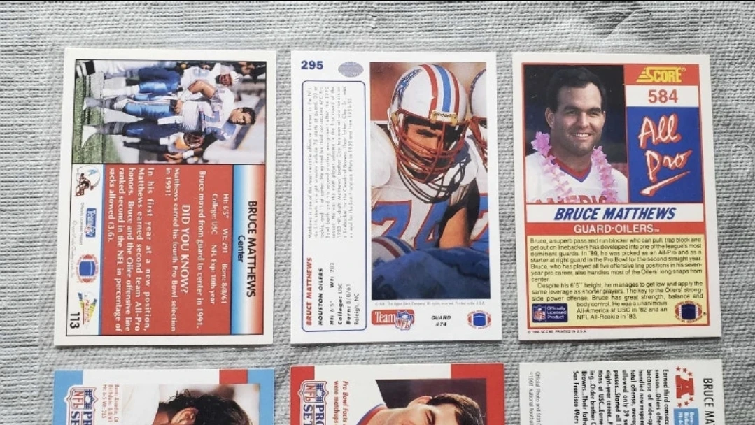 9 Card NFL HOF Bruce Matthews - photo 5