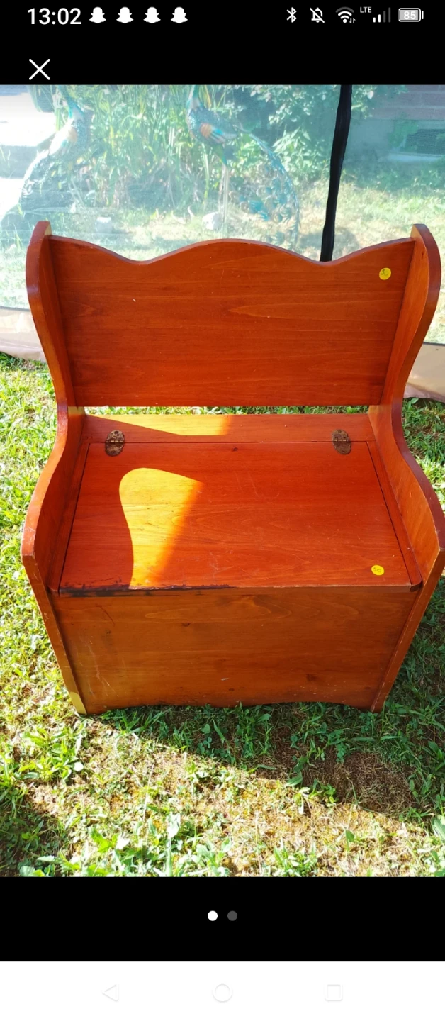 Wooden Storage Chest with Lid