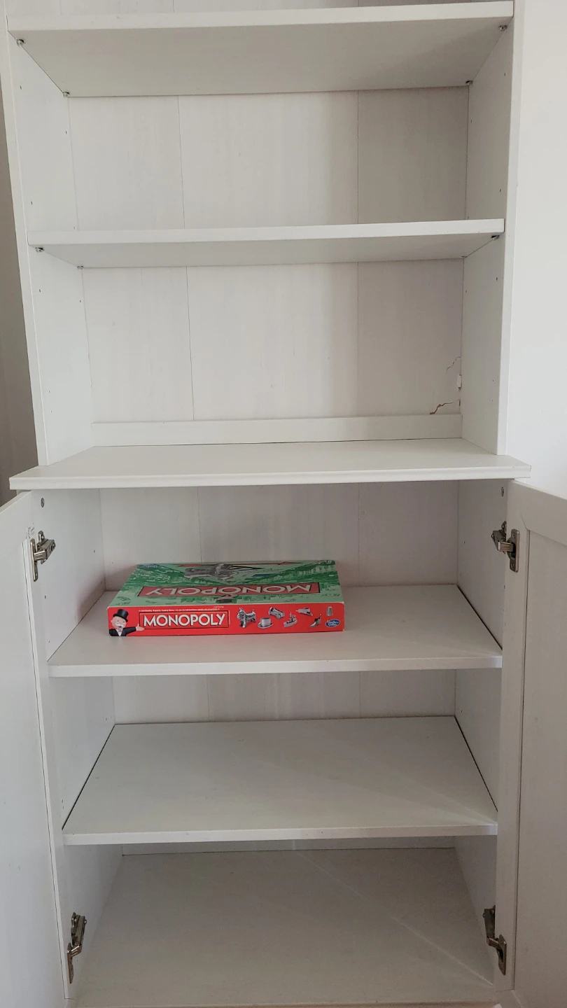 White Bookcase with Cabinet - photo 3