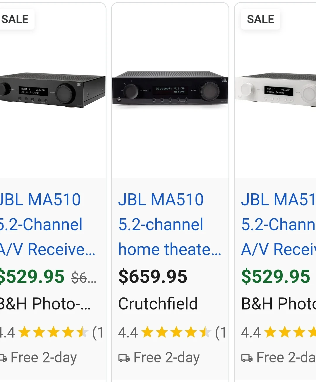 JBL MA510 5.2-Channel A/V Receiver "NEW" - photo 5
