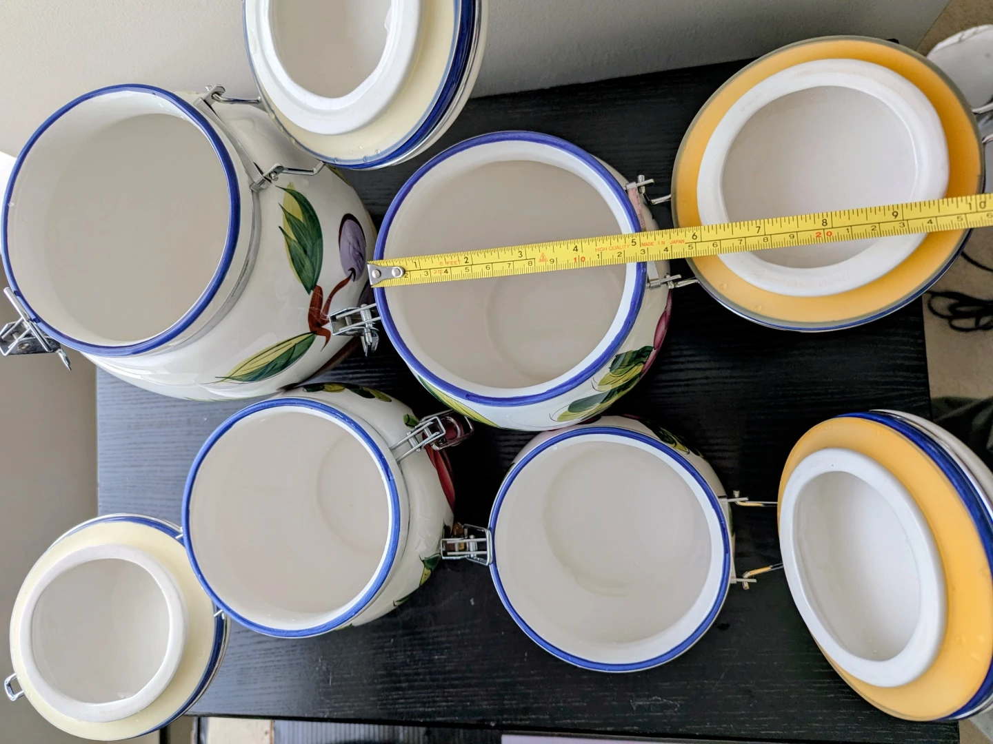 Tuscano Orchard Hand Painted Ceramic Canister Set - photo 2