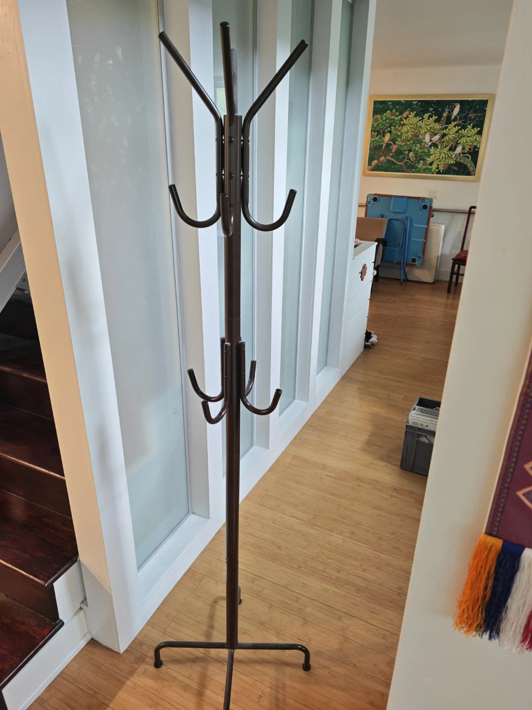 Brown Metal Coat Rack