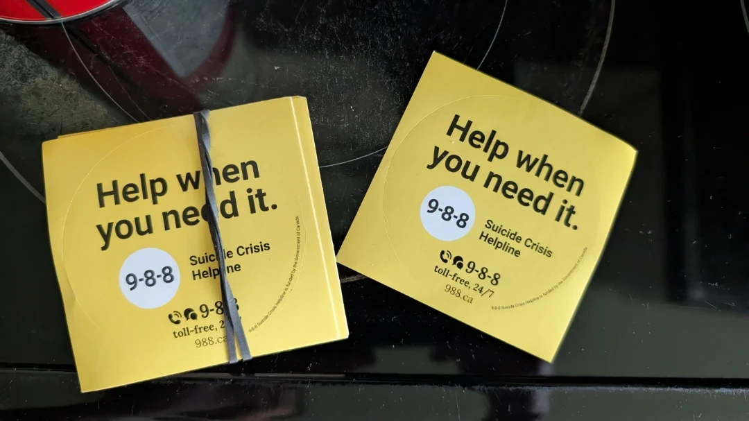 9-8-8 Suicide Crisis Helpline stickers