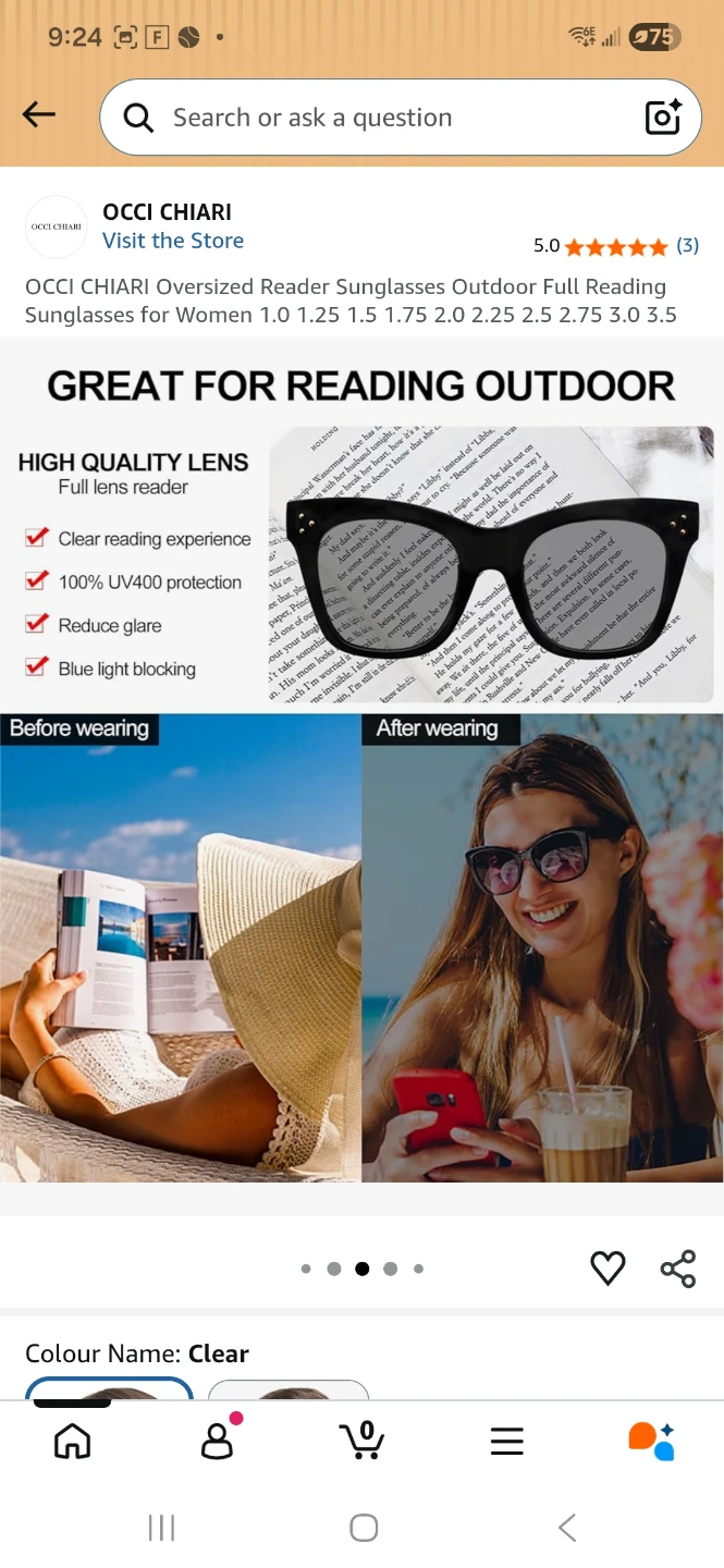 OCCI CHIARI Oversized Reader Sunglasses - photo 3