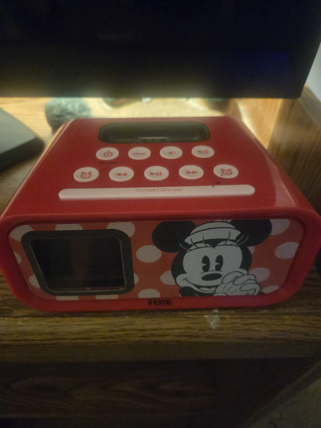 Disney Minnie Mouse Child's Costume Dress & iHome Alarm Clock