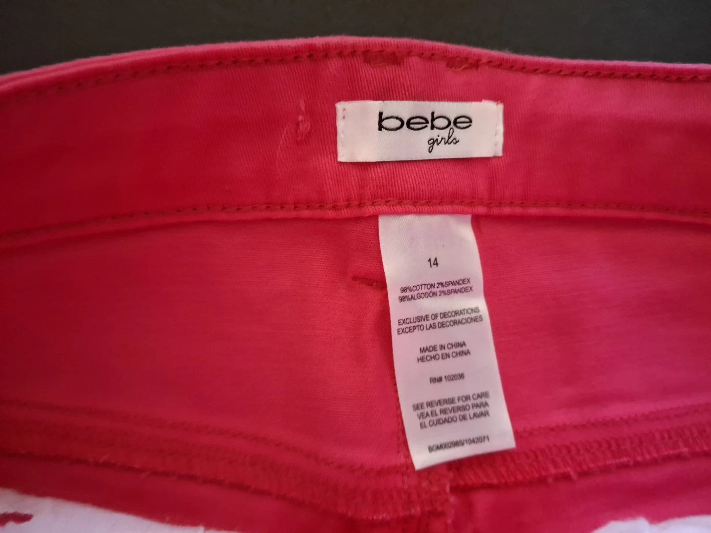 NEW Bebe girls 2 jeans - size 14 - photo 5