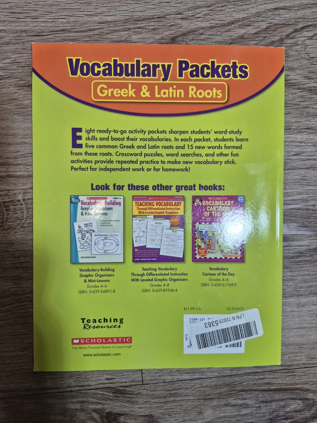 New Scholastic Vocabulary Packets: Greek & Latin Roots - photo 2