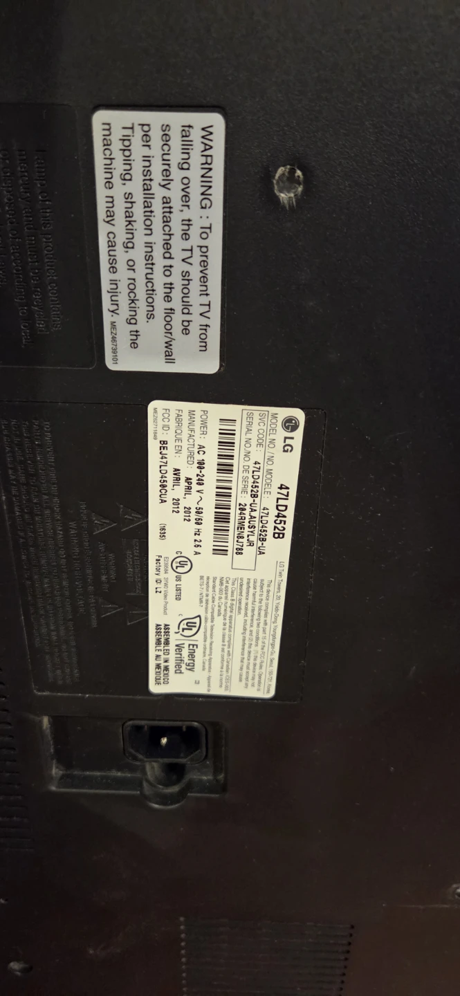 LG 47" Flat Screen TV