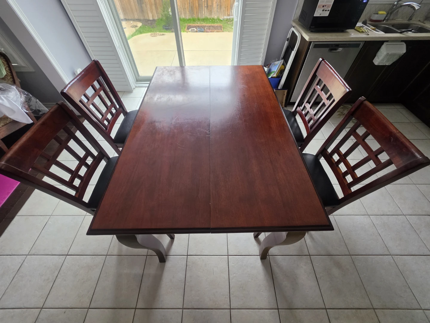 Extendable pub style Wooden Dining Table with 8 Chairs - photo 4