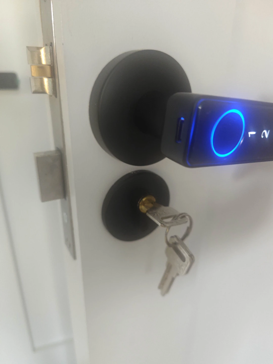 Keyless fingerprint/password/fob smart lock, extra deadbolt - photo 2