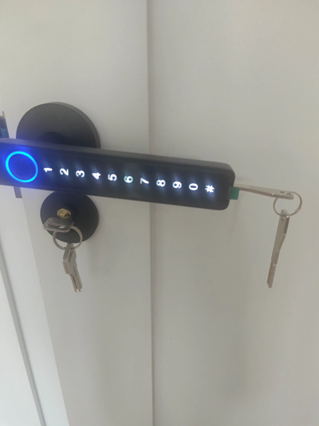 Keyless fingerprint/password/fob smart lock, extra deadbolt - photo 3