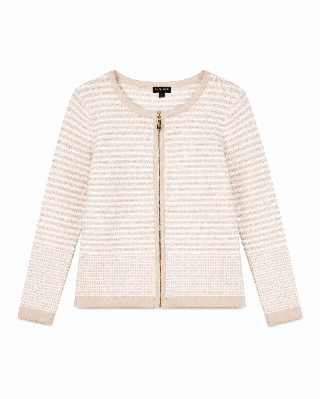 Basic Editions Zip Front Cardigan