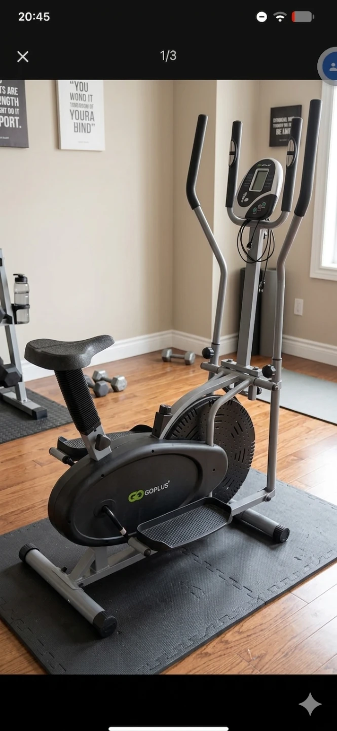 Goplus Elliptical Bike with Digital Monitor