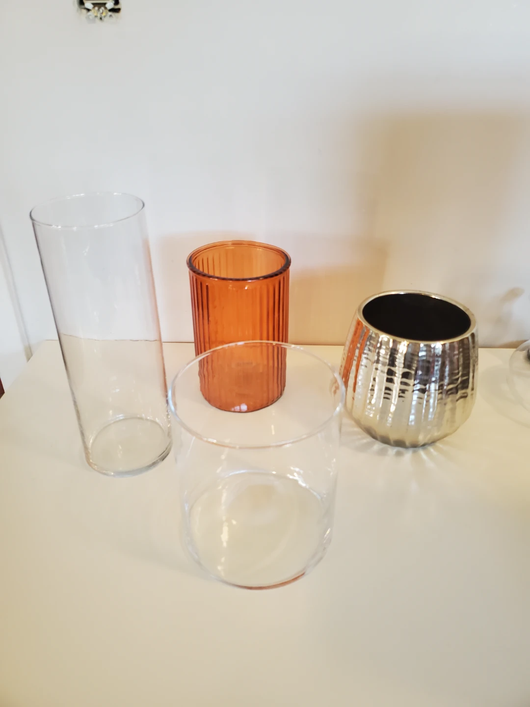 Bundle of 4 Large Vases/Hurricane Lamps...EUC