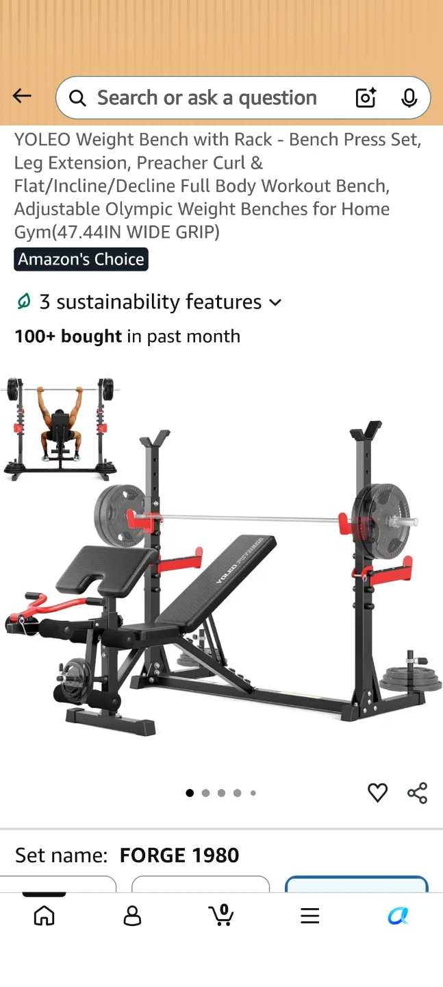 YOLEO Weight Bench with Rack and Leg Extension