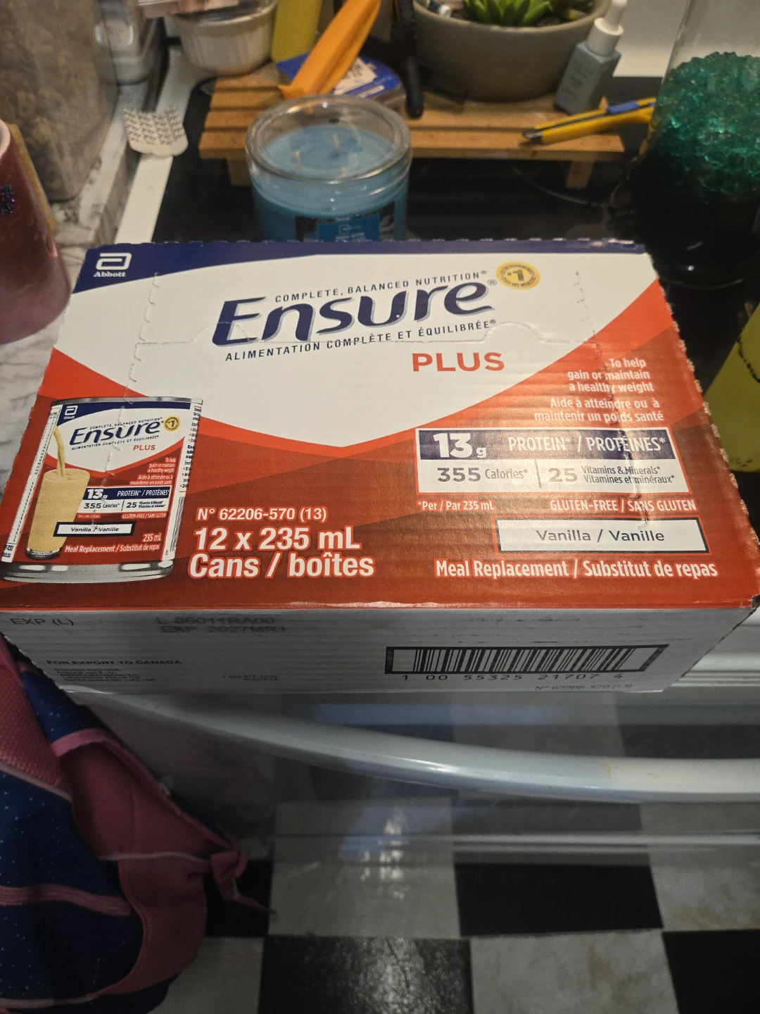 Ensure Plus Meal Replacement Vanilla 12 x 235 mL Cans
