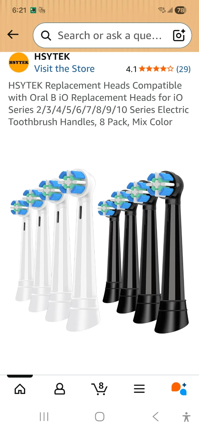 HSYTEK Replacement Toothbrush Heads 7 Pack