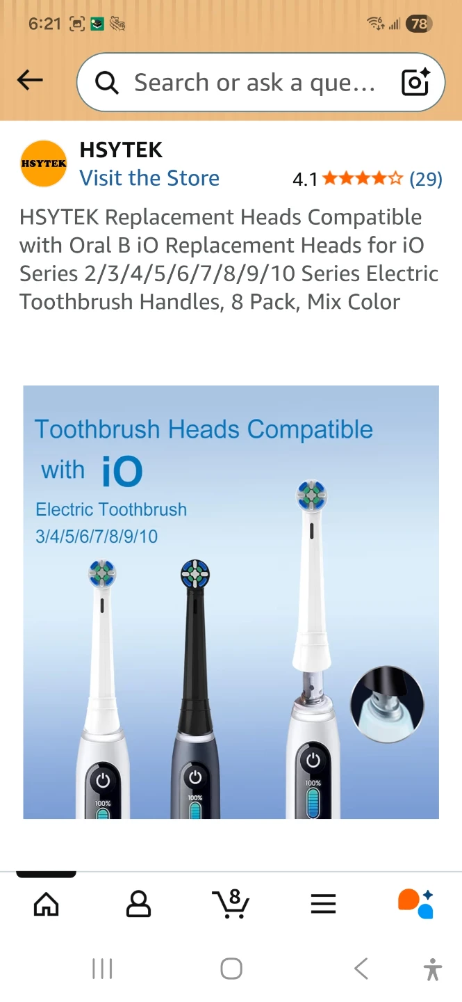 HSYTEK Replacement Toothbrush Heads 7 Pack - photo 2