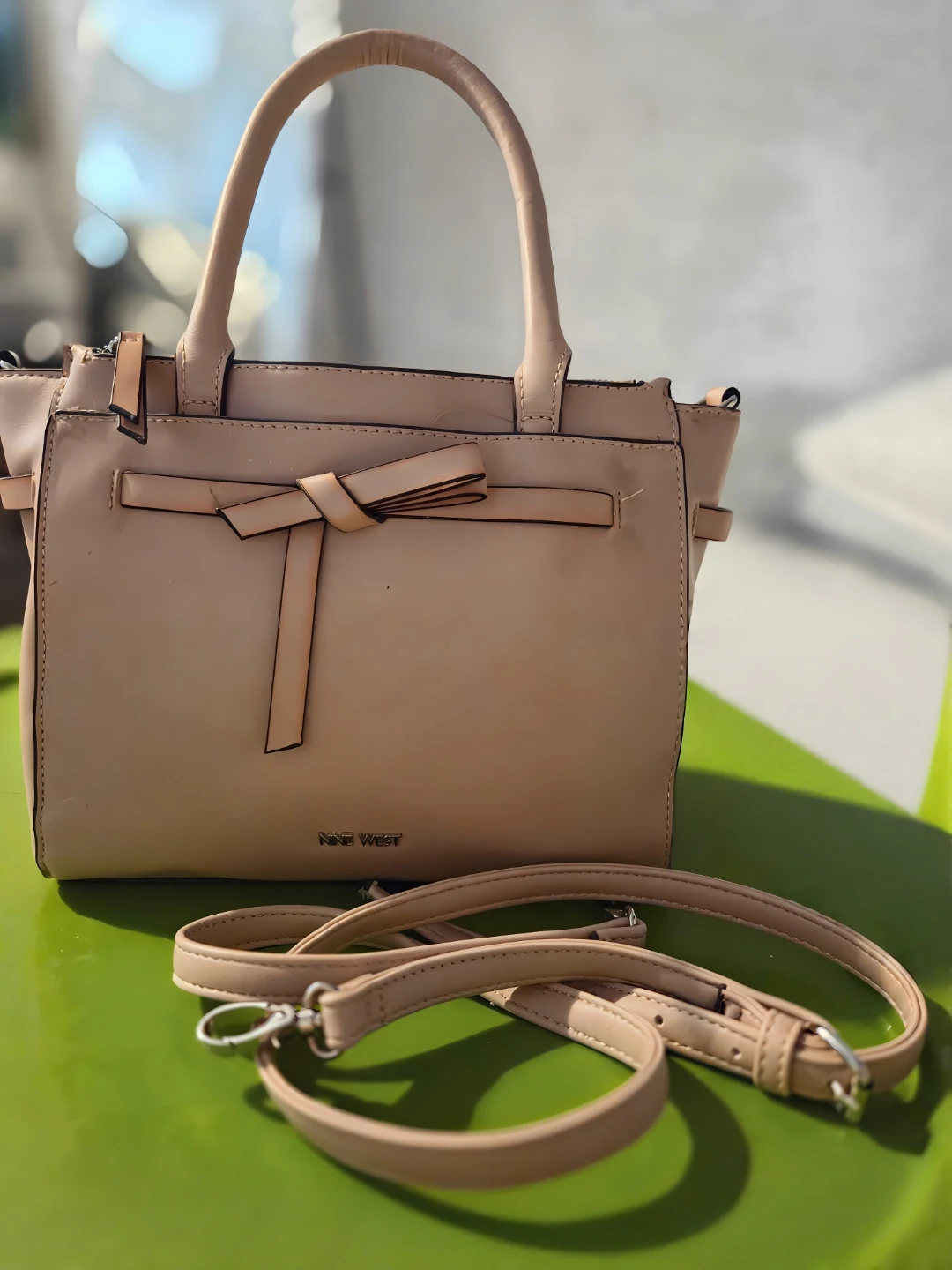 Nine West Tan Satchel Handbag