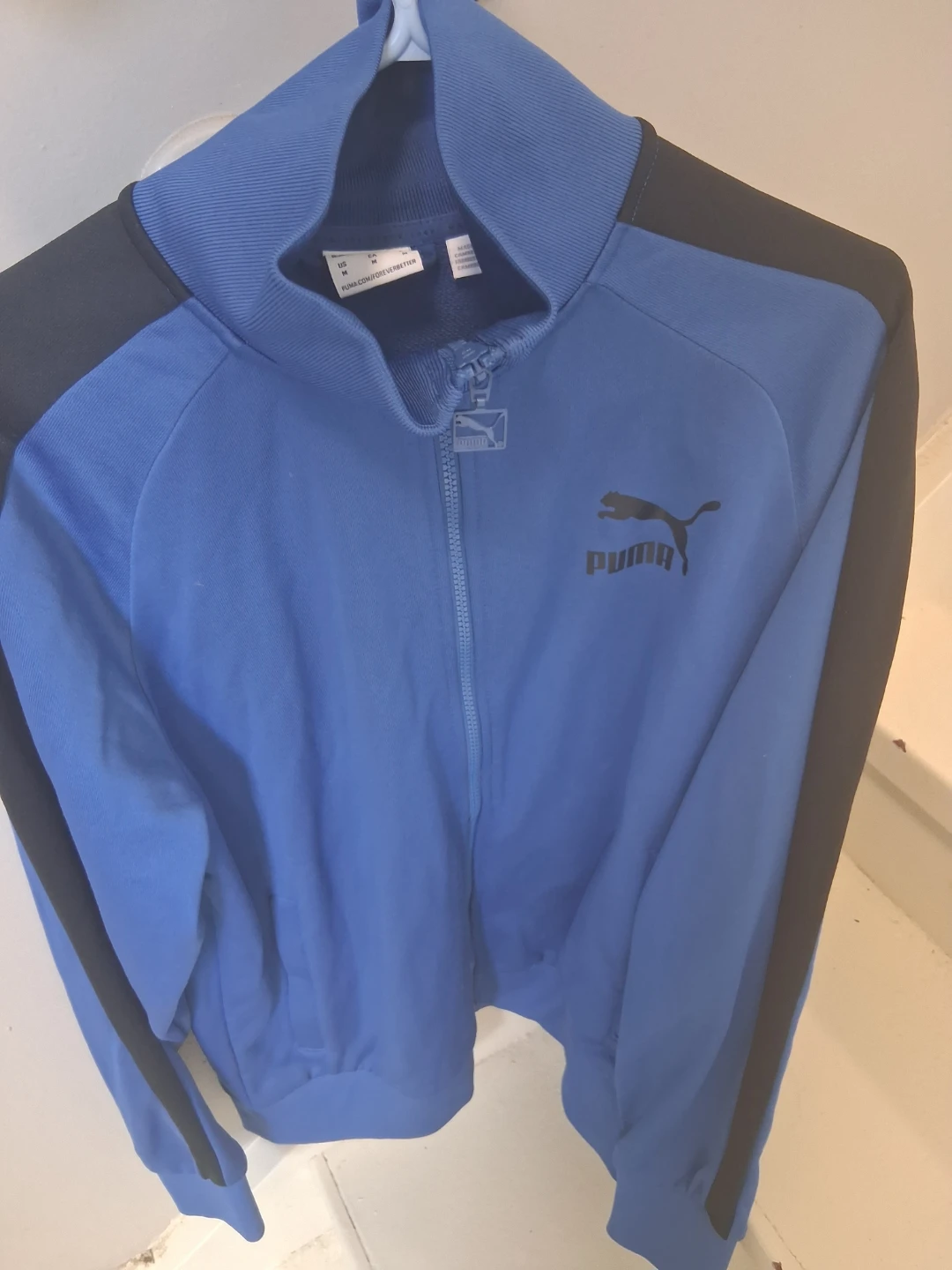 Puma Track Jacket - Blue/Black - Medium