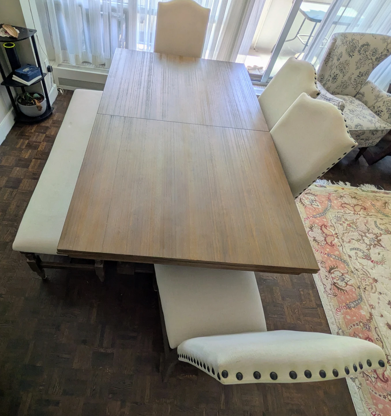 Extendable Dining Table with Chairs and Bench - photo 3