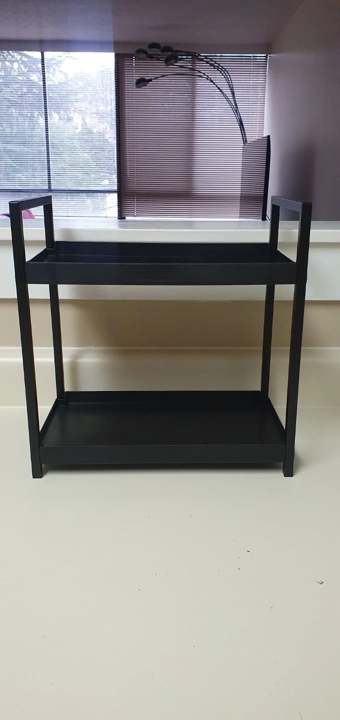 2-Tier Black Shelf for Storage