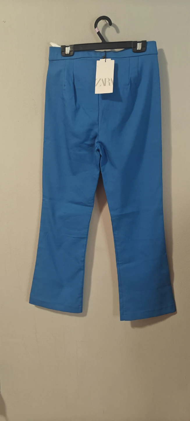 Zara Blue High-Waisted Trousers - photo 3
