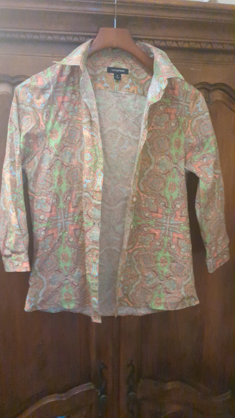 Lands' End Paisley Button-Up Shirt - photo 5