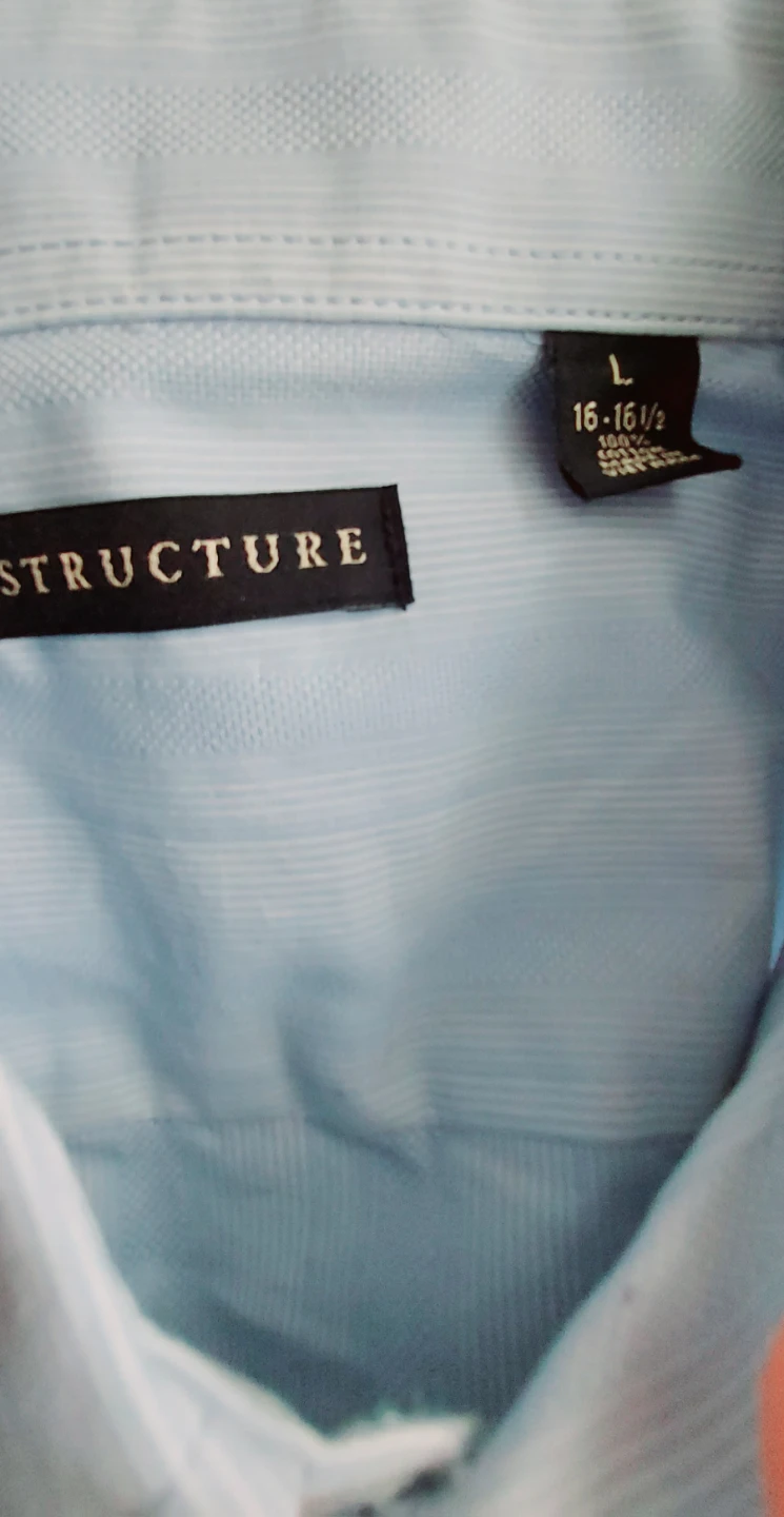 NWOT 🆕 STRUCTURE Men's Dress Shirt - Blue, Size L - photo 2