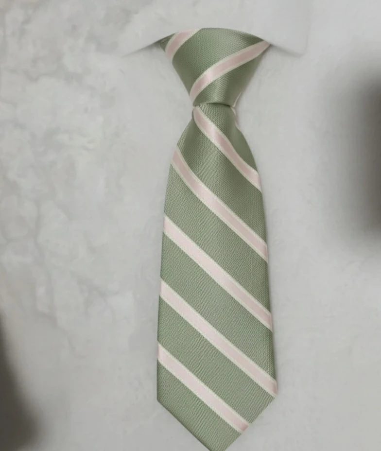 Striped Tie - Green and Pink - photo 2