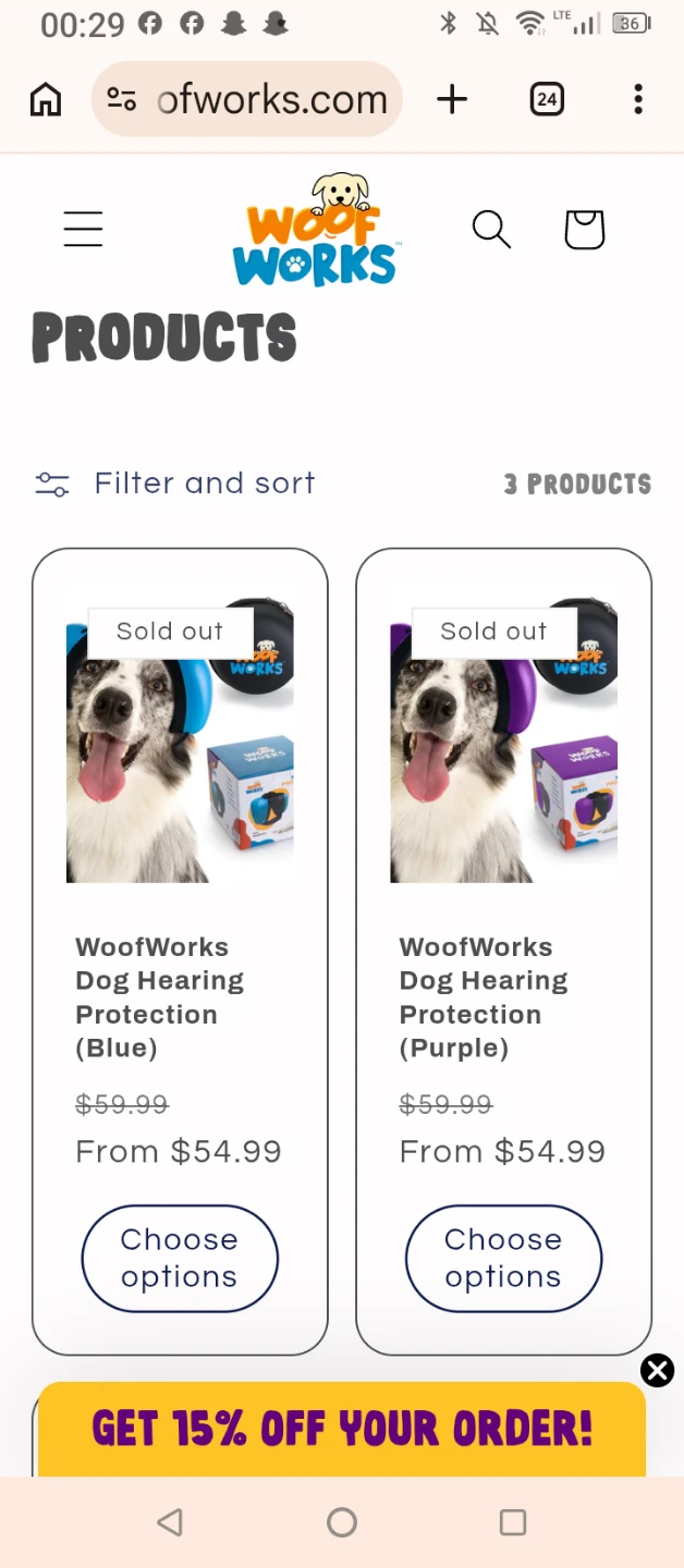WoofWorks Dog Hearing Protection (Blue) - photo 2