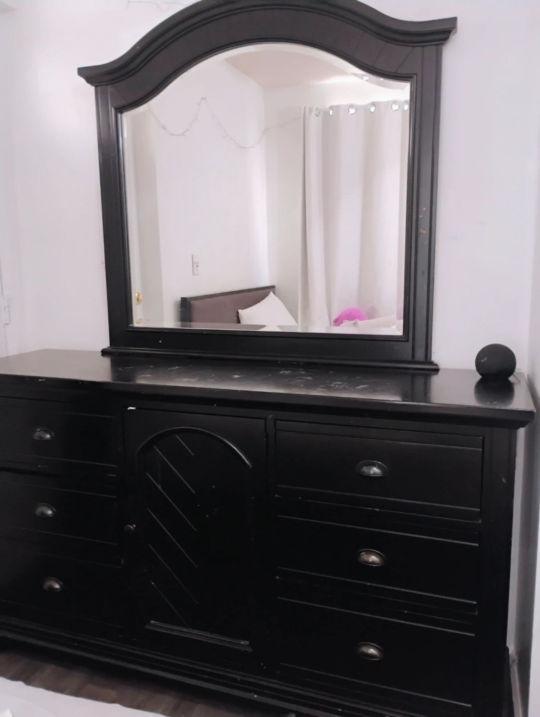 Black Dresser with Mirror - photo 2