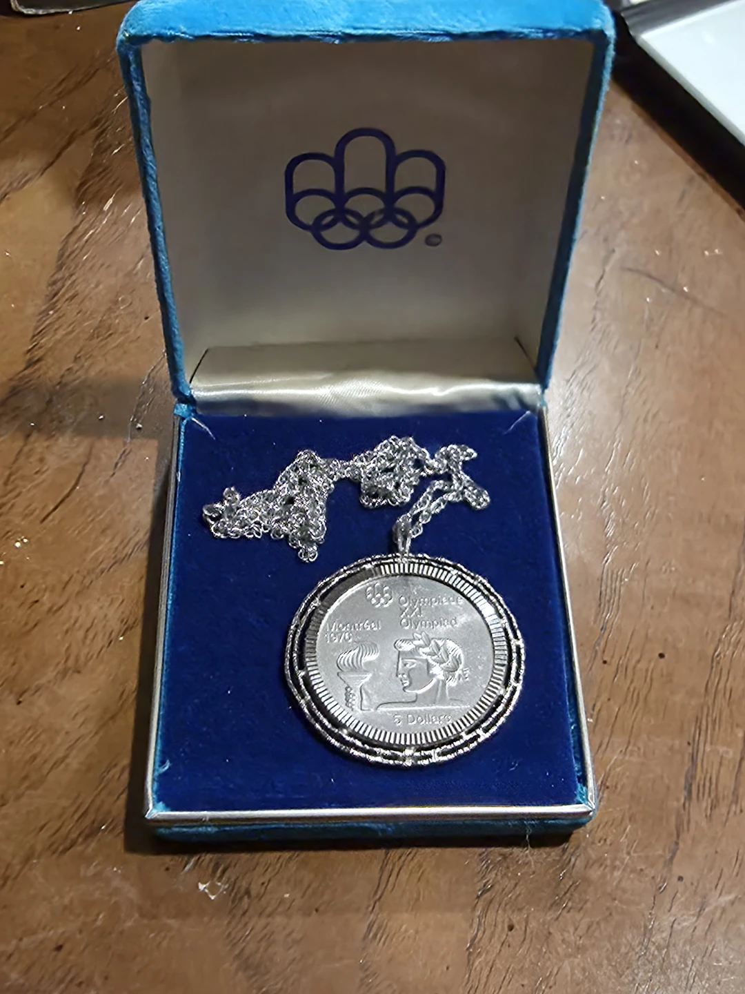 Sterling Silver Montreal 1976 Olympic Pendant Necklace