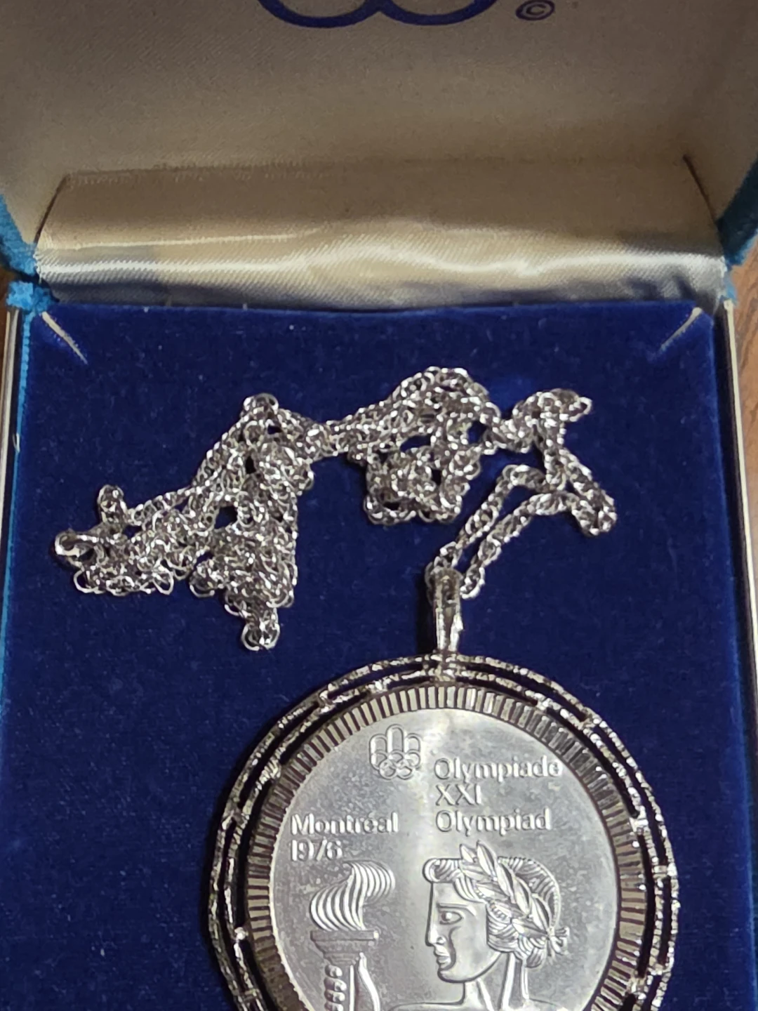 Sterling Silver Montreal 1976 Olympic Pendant Necklace - photo 2