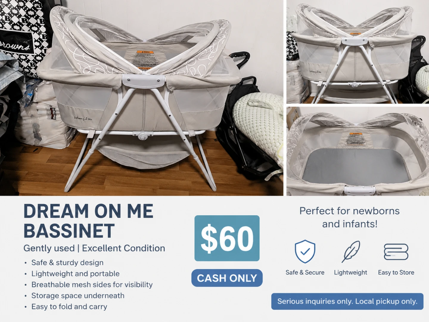 Dream On Me Bassinet