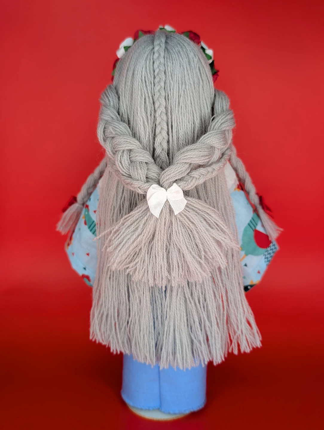 Handmade blue Motanka Berehynia - Ukrainian heritage - photo 3