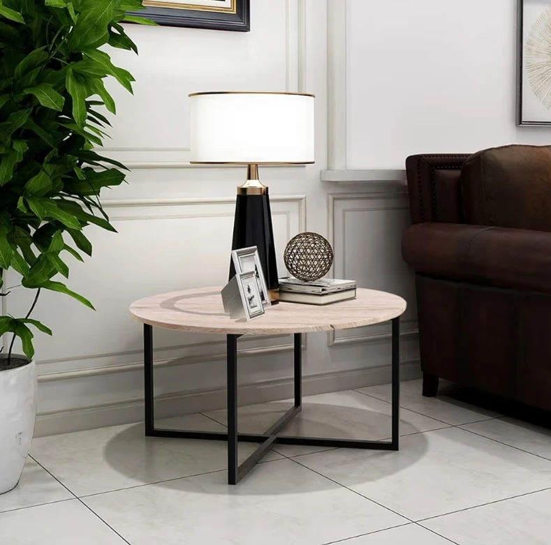 Round Coffee Table - white oak - photo 2