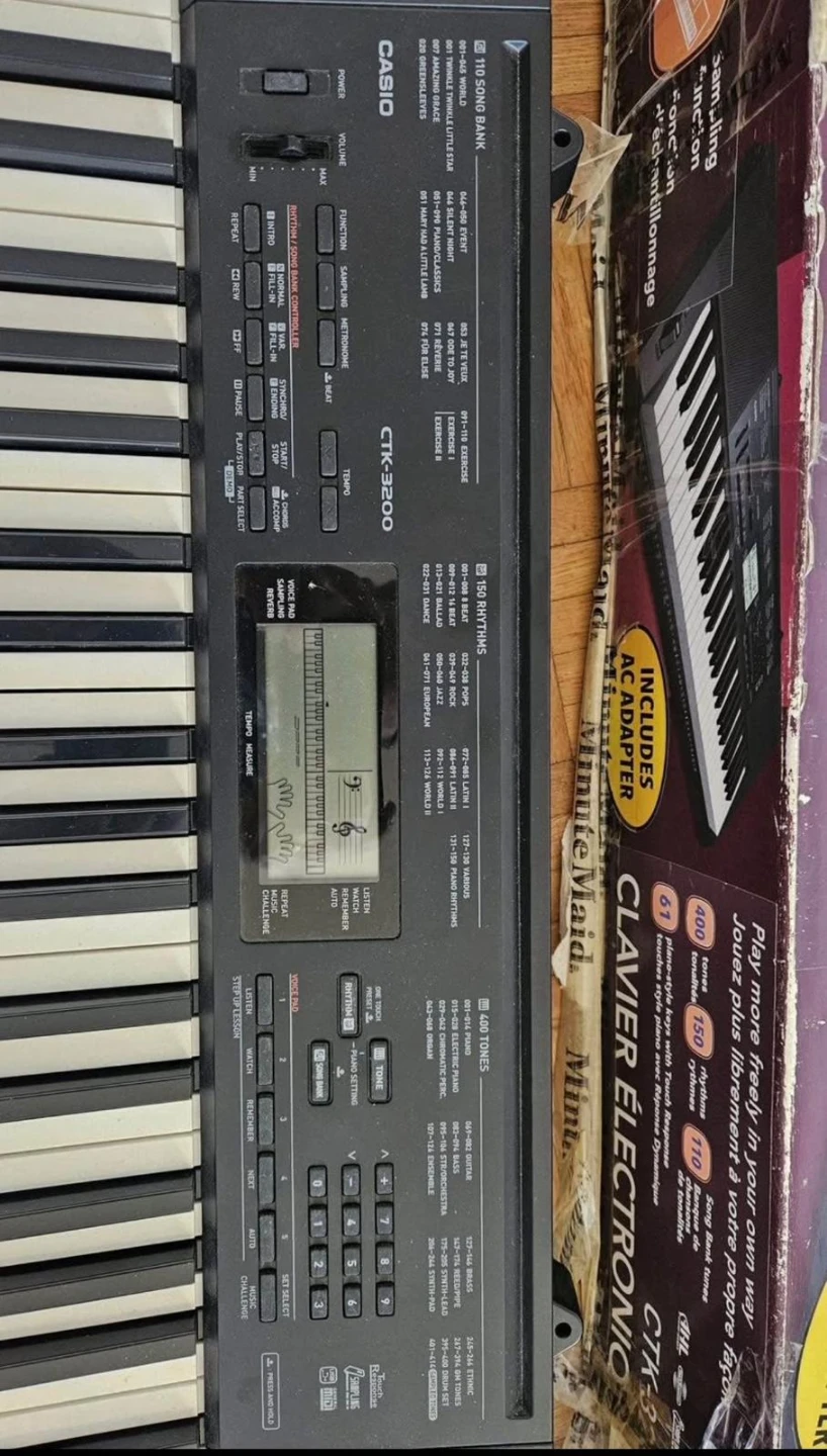 Casio CTK-3200 Electronic Keyboard with Adapter - photo 2
