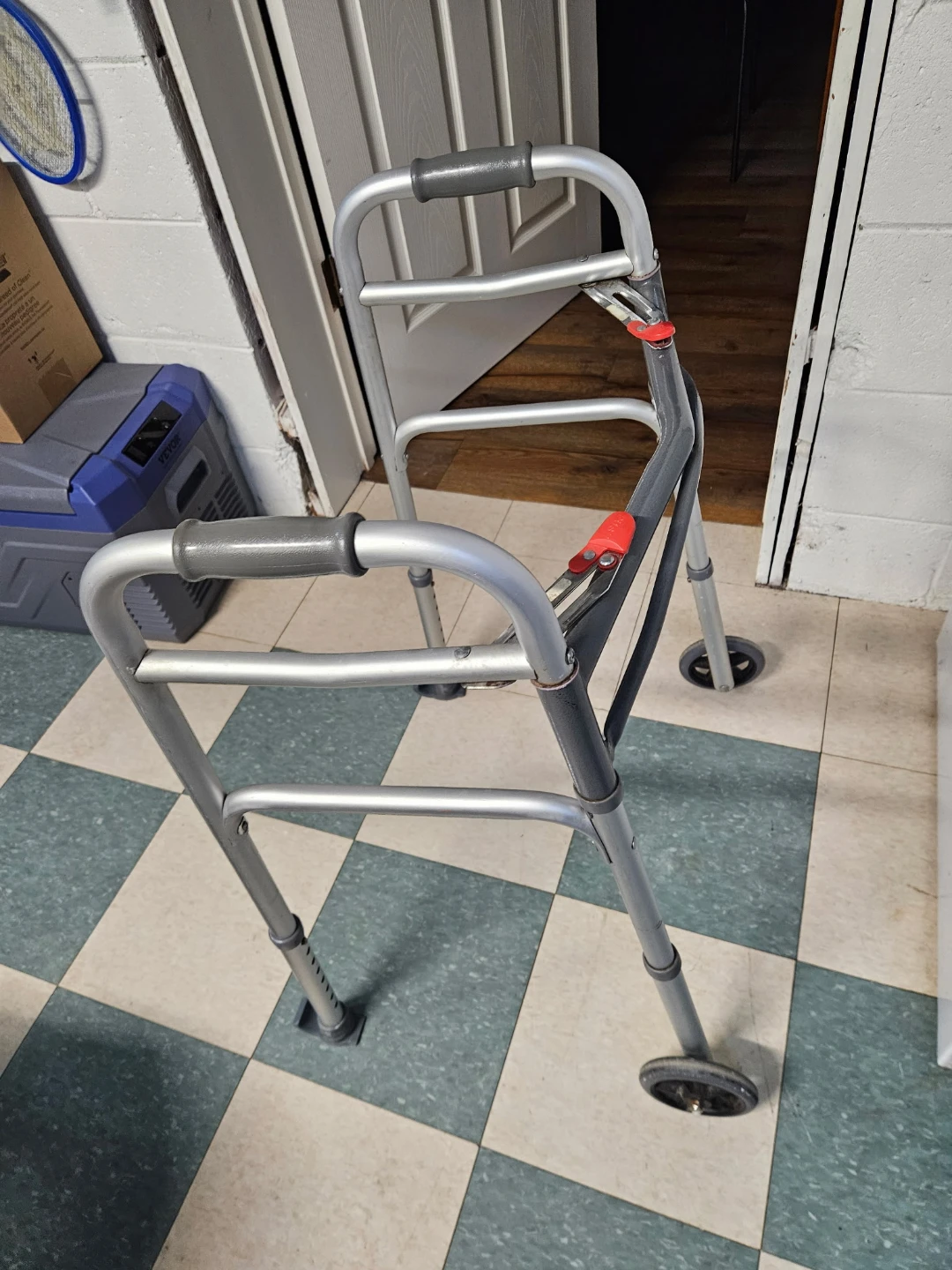 Folding Walker with Two Wheels