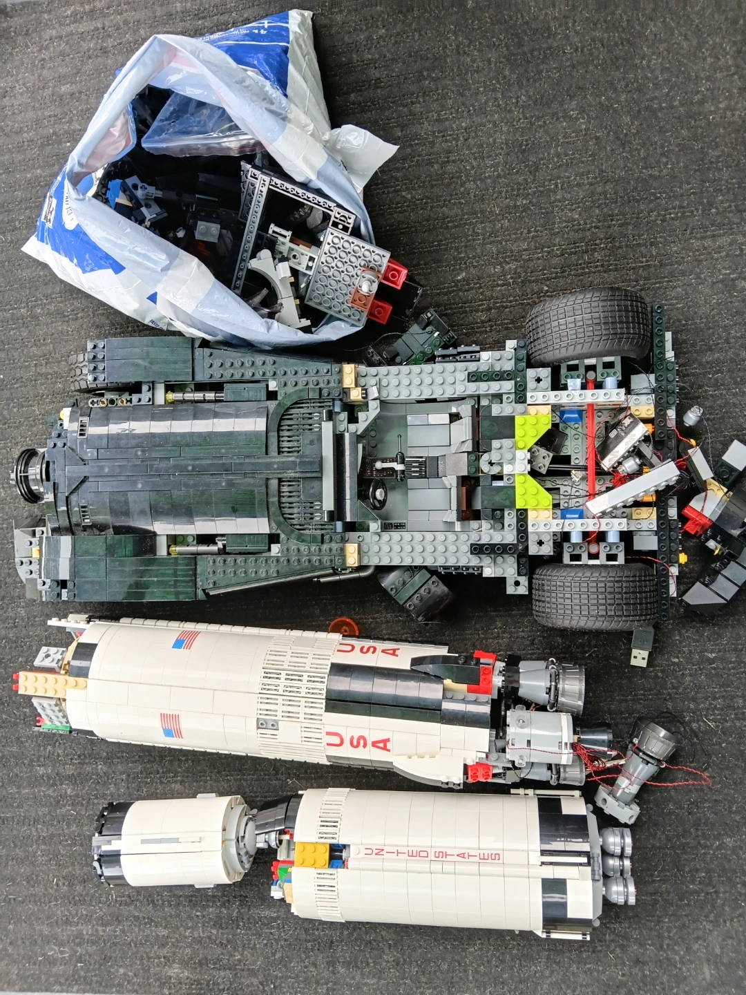 LEGO Technic Batmobile & Saturn V Rocket Building Sets